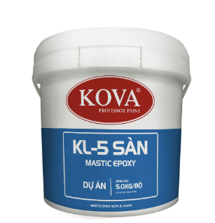 5K - Mastic Epoxy KOVA KL-5 Sàn(Phần bột 2.5kg,phần lỏng 3kg,phụ gia 0.5kg)