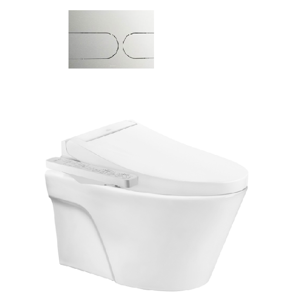 Bàn cầu treo tường Avante thế hệ mới, kèm nắp rửa điện tử WASHLET dòng C2 - TCF23460AAA (Loại giấu dây) (220V) , Men chống bám bẩn CEFIONTECT