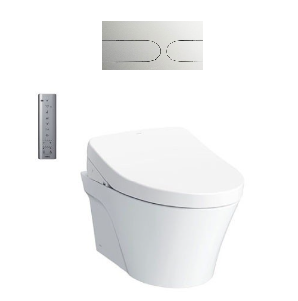 Bàn cầu treo tường giấu dây Avante thế hệ mới, kèm nắp rửa điện tử WASHLET dòng S7 - TCF4911EZ (loại giấu dây) (220V) , Men chống bám bẩn CEFIONTECT