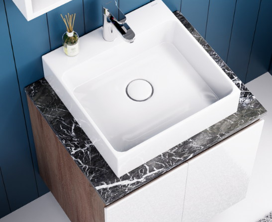 Lavabo đặt trên bàn ( bao gồm trụ xả nắp sứ ) - LF5255